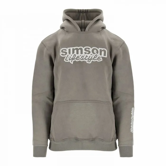 Hoodie Pullover Simson Lifestyle oversized grau stonewashed