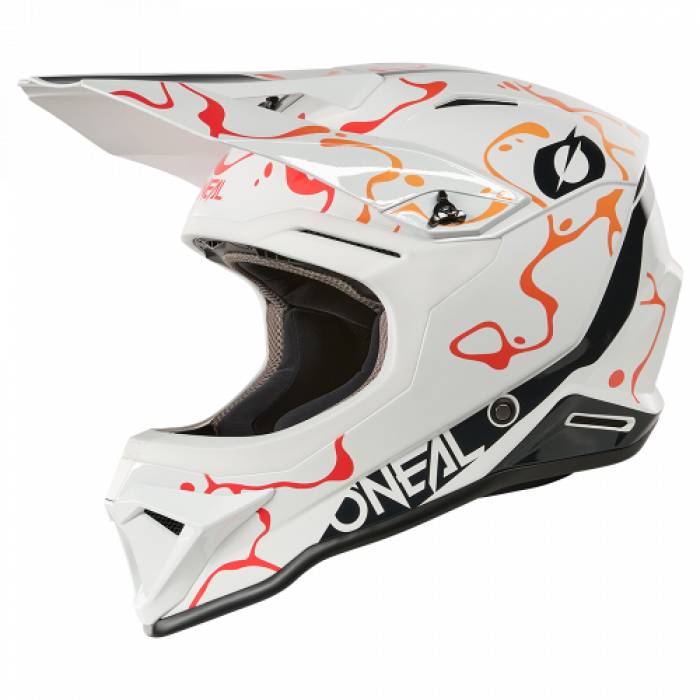 Crosshelm O`NEAL 1SRS SPLASH weiss orange