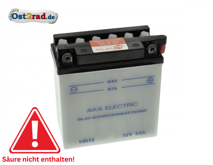 Batterie 12V 5A passend für MZ ETZ Simson S51 S53 SR50 (Preis zuzügl. Batteriepfand 7,50€)