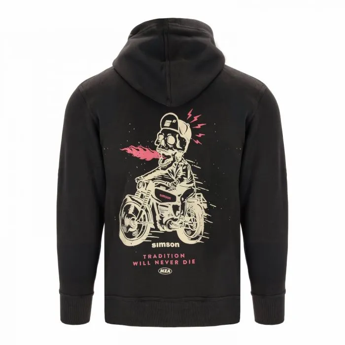 Hoodie Pullover schwarz Motiv: SIMSON Tradition will never die