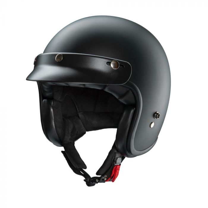 Jethelm Halbschale mit Sonnendach MATT-SCHWARZ RB-​720
