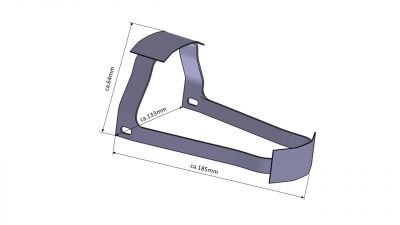 Kotflügel Halter vorn für alle MZ TS Modelle, Rohteil