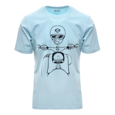 T-Shirt SIMSON Schwalbe Kumpel hellblau