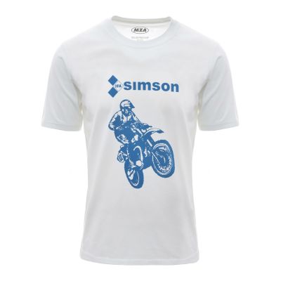 T-Shirt SIMSON Cross Fahrer weiss