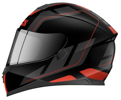 Casque intégral IXS 1100 2.0 mat-noir rouge