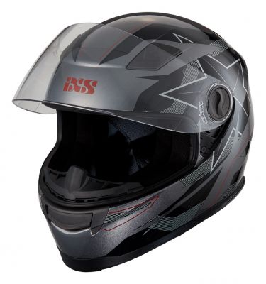 Kinderhelm IXS 135 KID 2.0 grau-schwarz-rot