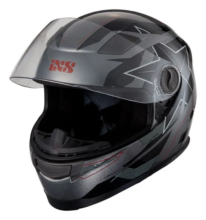 Kinderhelm IXS 135 KID 2.0 grau-schwarz-rot