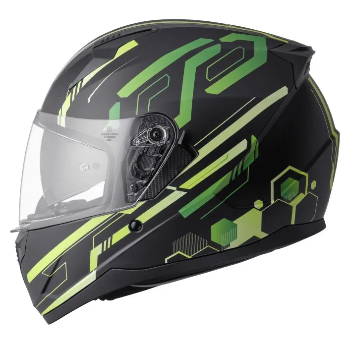 Integralhelm Hexago Graphic gms matt-​grün