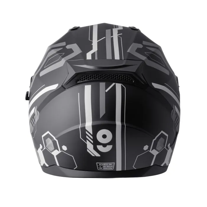 Integralhelm Hexago Graphic gms matt-grau