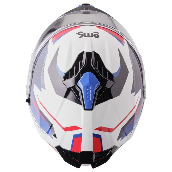 Integralhelm Gelero gms weiss-rot-blau