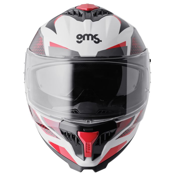 Integralhelm Gelero gms weiss-rot-grau