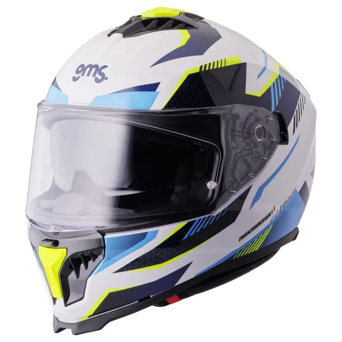 Integralhelm Gelero gms weiss-blau-gelb