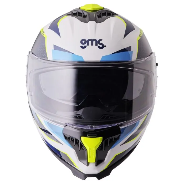 Integralhelm Gelero gms weiss-blau-gelb