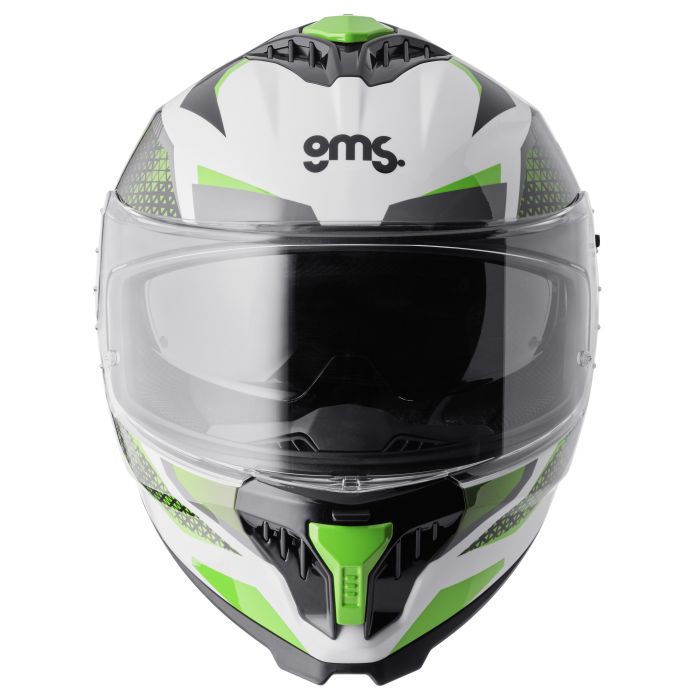 Preview: Integralhelm Gelero gms weiss-grün-grau