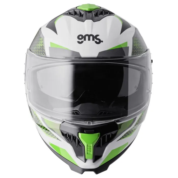 Integralhelm Gelero gms weiss-grün-grau
