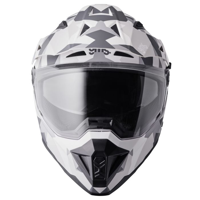 Endurohelm Adventus Camo gms weiss-grau matt