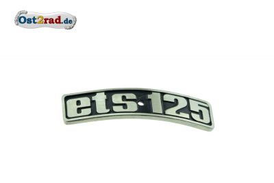Abzeichen Plakette Kotflügel ETS 125 gebogen Metall