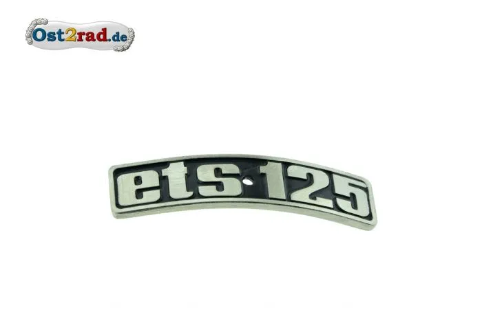 Abzeichen Plakette Kotflügel ETS 125 gebogen Metall