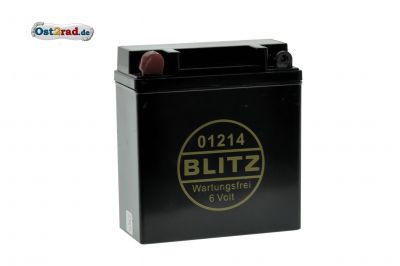 Batterie AGM SANS ENTRETIEN 6V 12Ah NOIR ÉTROITE pour S50 S51 SR50 ES TS ETS 125 150 250 RT125/3