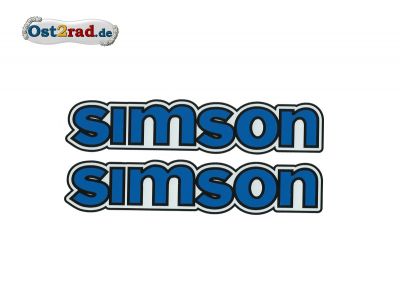 Tankaufkleber PAAR für Simson S50 blau