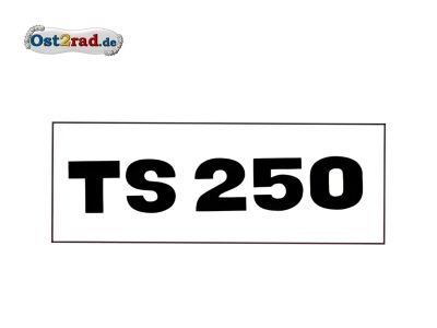 Aufkleber Deckel Sitzbank passend für MZ TS 250 SCHWARZ