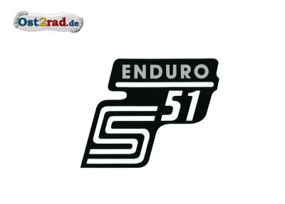 Aufkleber für Seitendeckel S51 Enduro in silber
