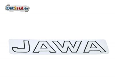 Adhésif JAWA blanc bord noir