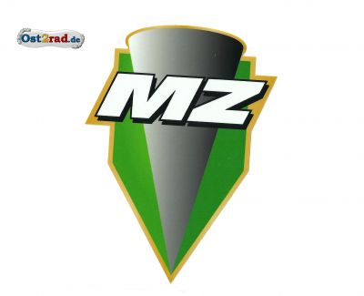 Aufkleber MZ Logo grün - 90x123mm