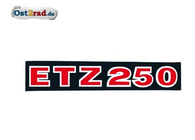 Stickers, lettering for the side cover ETZ250, horizontal