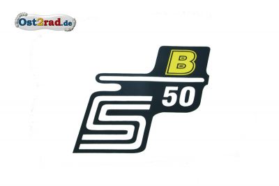 Aufkleber für Seitendeckel S50 B gelb