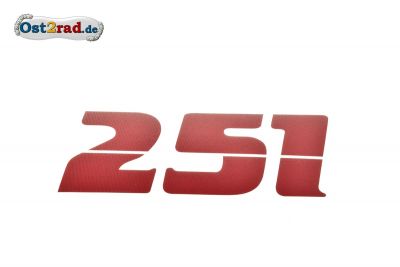 Adhésif MZ ETZ 251 rouge