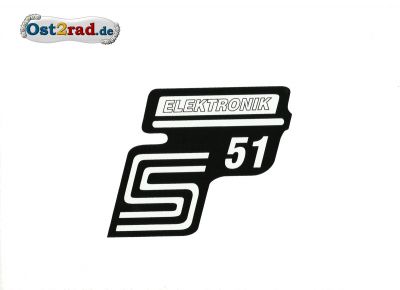 Sticker for page lid S51 "Elektronik" white