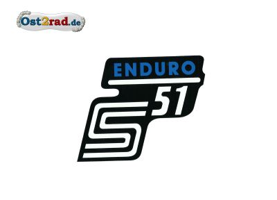 Aufkleber für Seitendeckel S51 "Enduro" in blau