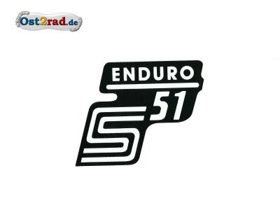 Aufkleber für Seitendeckel S51 "Enduro" in weiß
