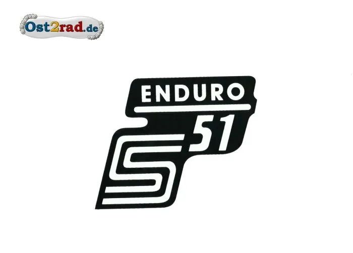 Aufkleber für Seitendeckel S51 "Enduro" in weiß