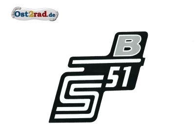 Sticker for page lid S51 "B" in silver