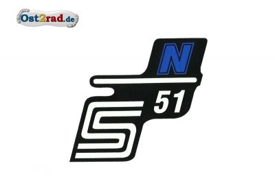 Sticker for page lid S51 N in blue