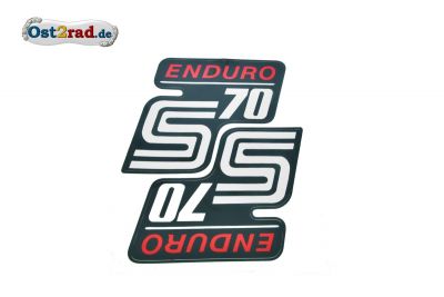 Aufkleber PAAR Seitendeckel S70 Enduro rot