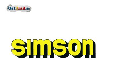 Sticker SIMSON for the petrol tank in yellow
