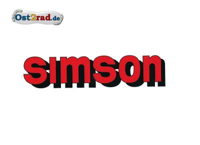 Aufkleber SIMSON für den Tank in rot
