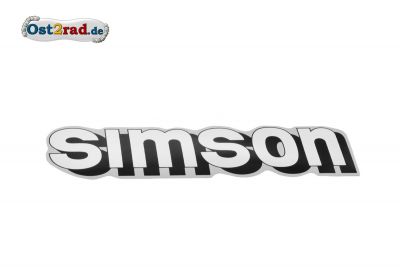 Aufkleber SIMSON für den Tank weiß/schwarz/silber