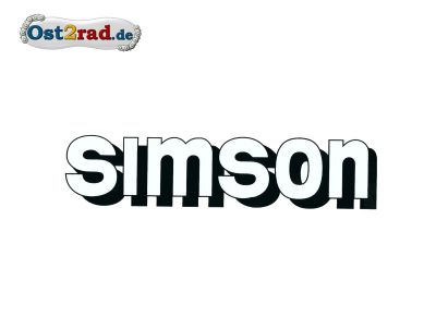 Sticker SIMSON for the petrol tank in white