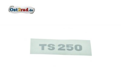 Aufkleber Deckel Sitzbank TS 250 silber