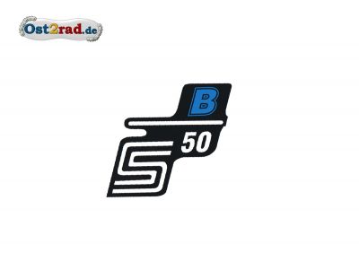 Aufkleber für Seitendeckel S50 B blau