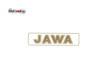 Sticker JAWA horizontally gold