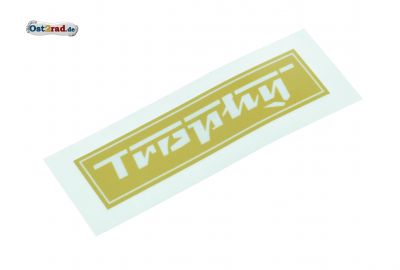 Aufkleber Trophy weiss gold - 83 x 21 mm