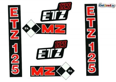 Jeu complet 6 adhésifs MZ, ETZ 125