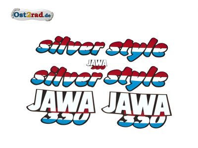 Jeu adhésifs silver style JAWA 640