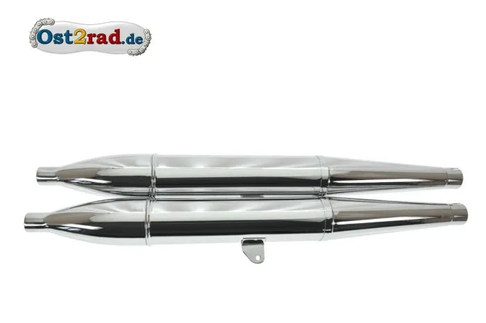 Auspuff Paar, passend für MZ BK350 Auspuff Zigarre