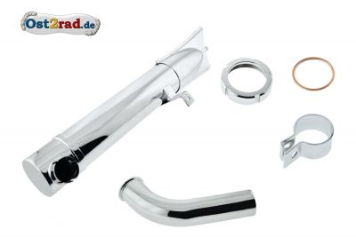 Kit échappement scooter IWL Wiesel ø30mm sans protection thermique